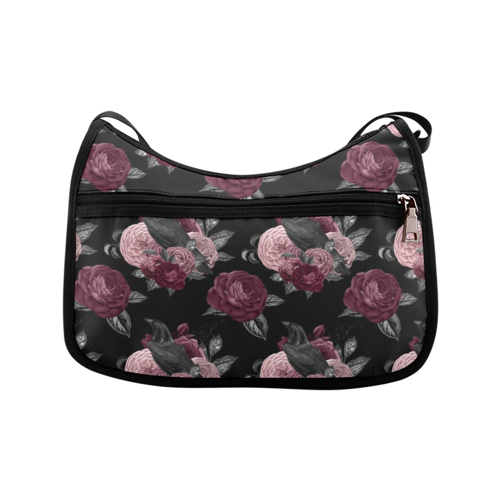 Crows And Roses Crossbody Bag - Offbeat Sweetie