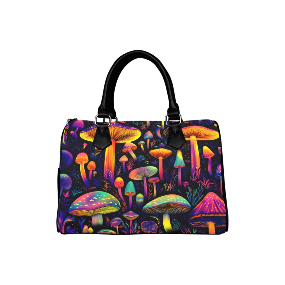 Neon Mushrooms Boston Handbag - Offbeat Sweetie