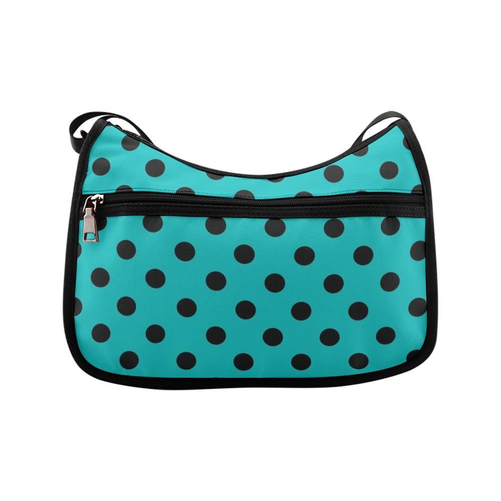 Pennyroyal Teal Polka Dot Crossbody Bag