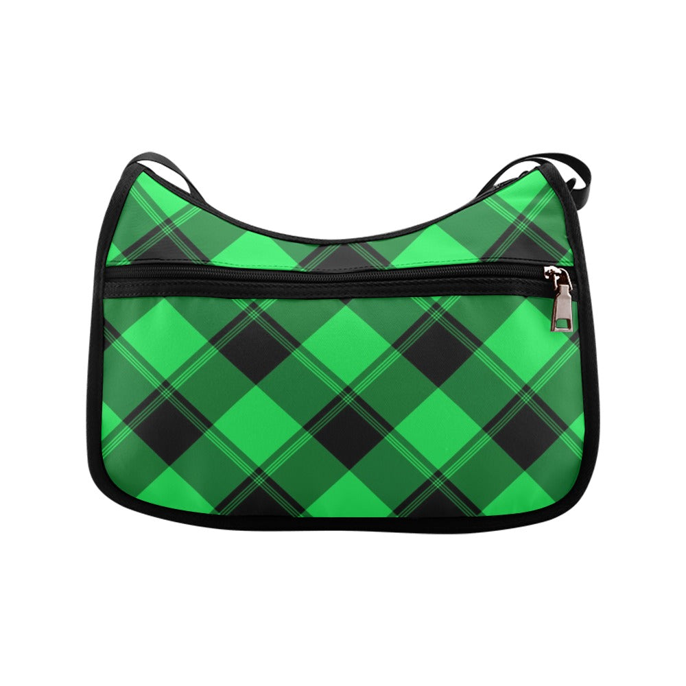 Lucky Green Plaid Crossbody Bag