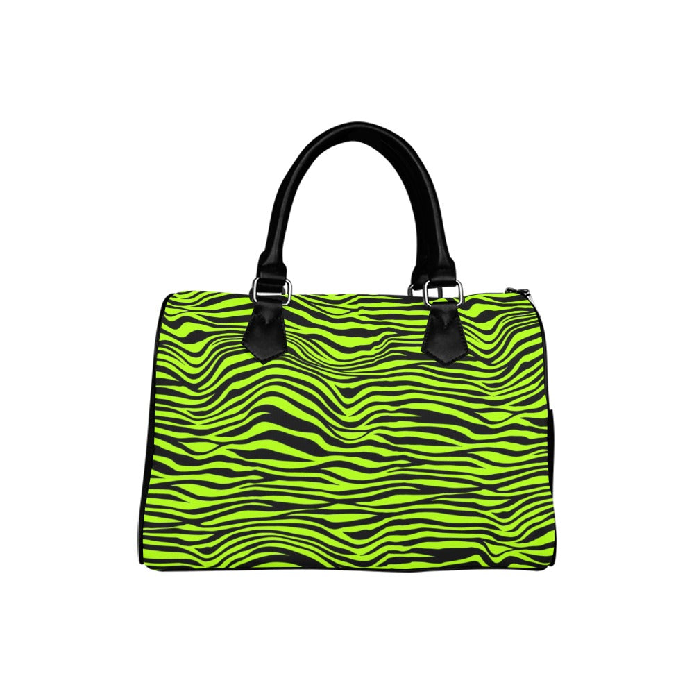 Neon Zebra Boston Handbag - Offbeat Sweetie