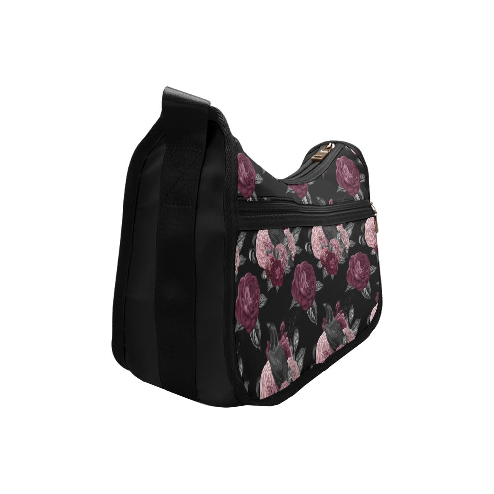 Crows And Roses Crossbody Bag - Offbeat Sweetie
