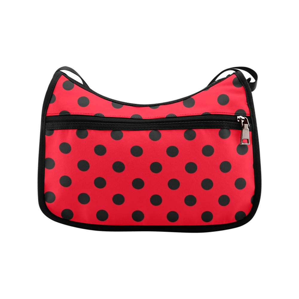Red And Black Polka Dot Crossbody Bag