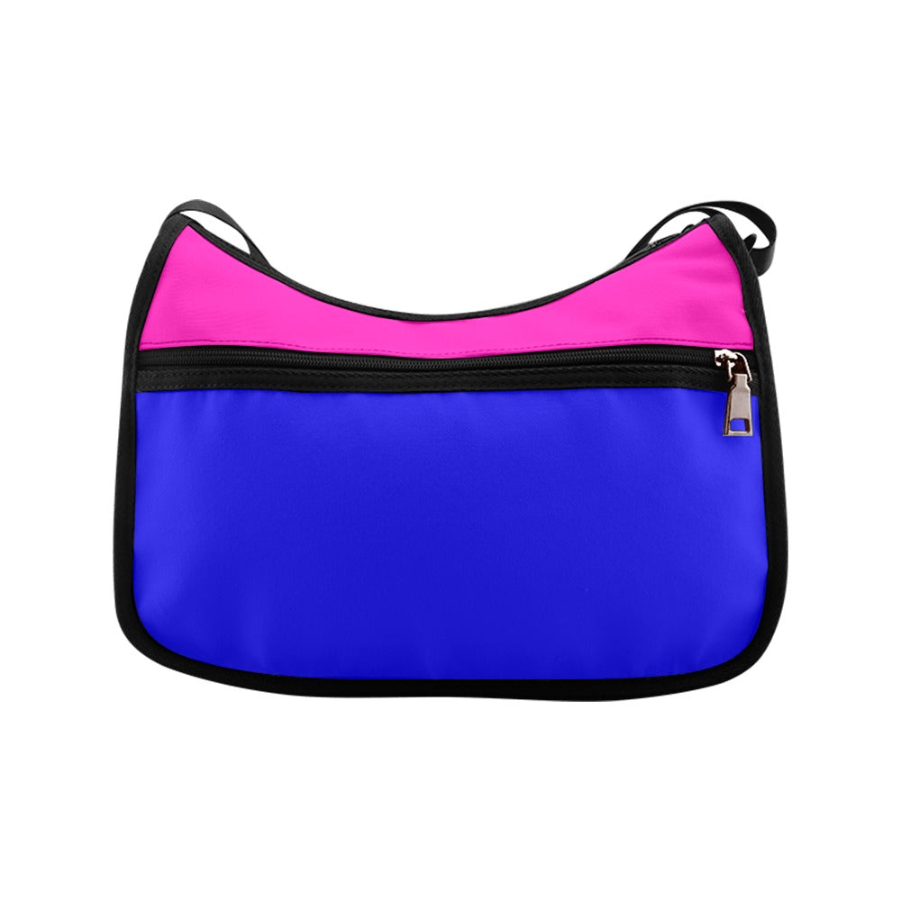 Blue And Pink Mismatch Crossbody Bag - Offbeat Sweetie