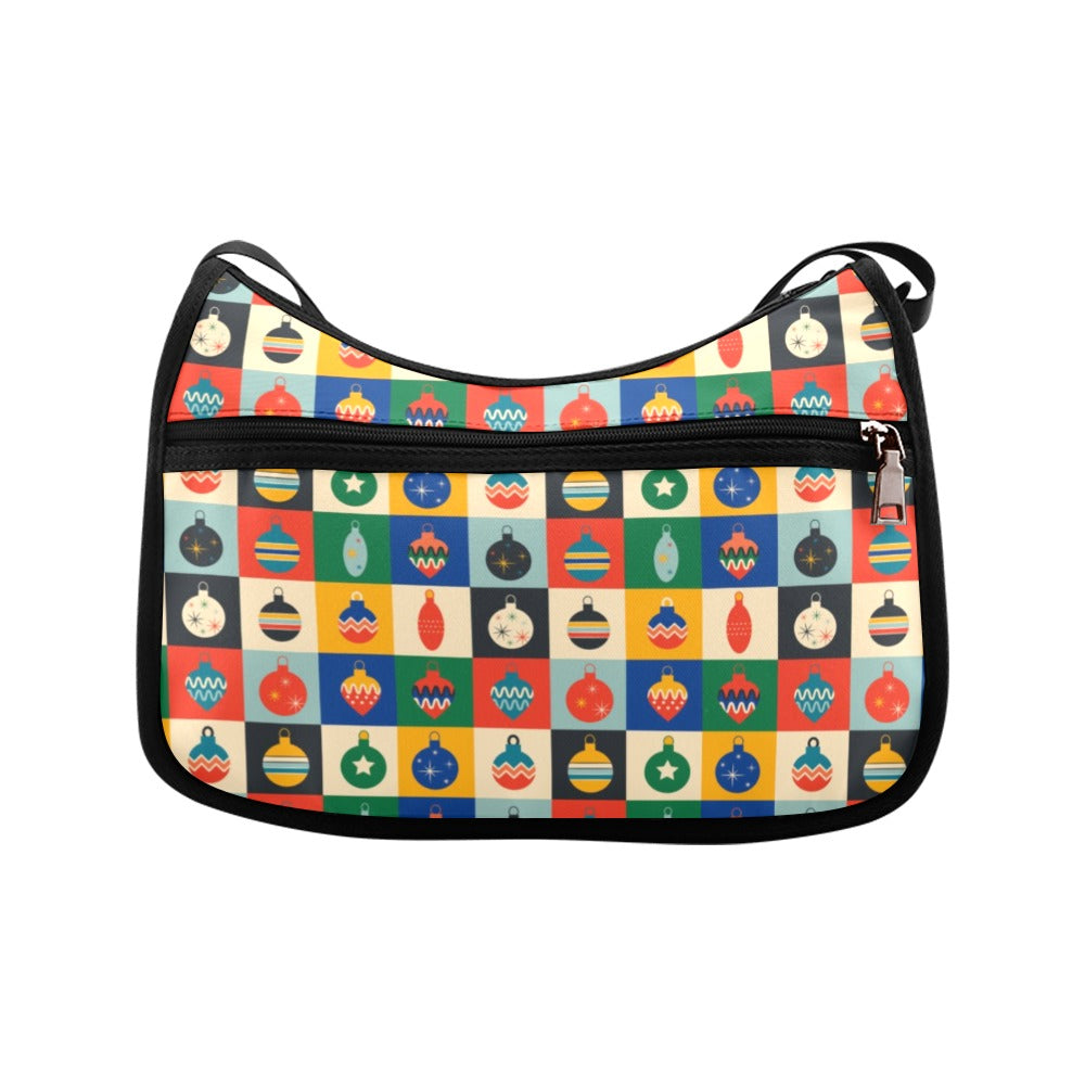 Retro Xmas Baubles Crossbody Bag - Offbeat Sweetie