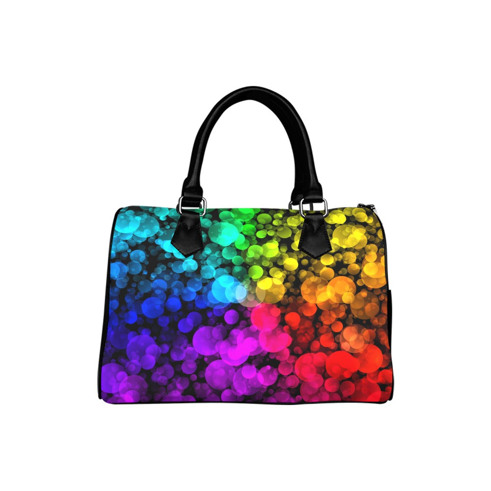 Rainbow Bubbles Boston Handbag - Offbeat Sweetie