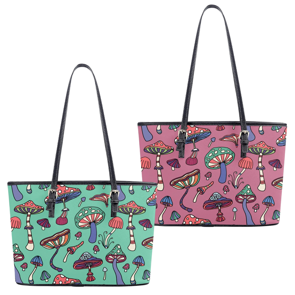 Mismatched Mushrooms Tote Bag - Offbeat Sweetie