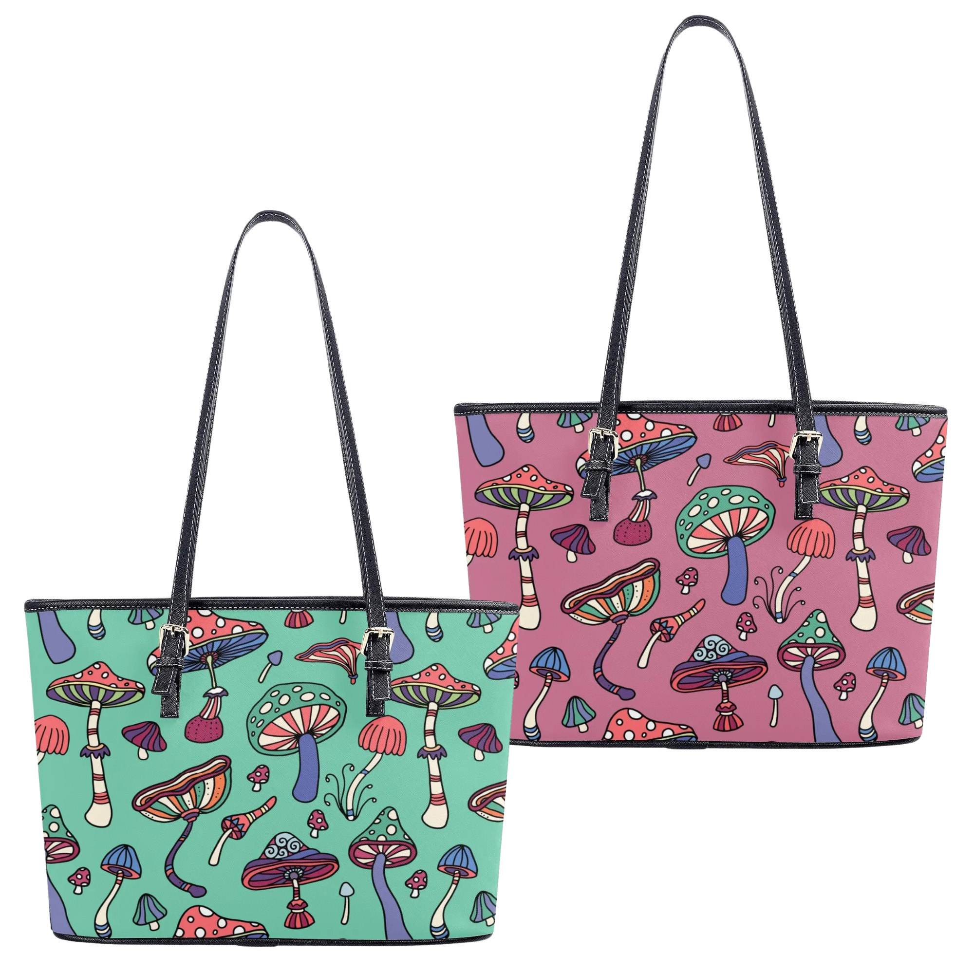 Mismatched Mushrooms Tote Bag - Offbeat Sweetie