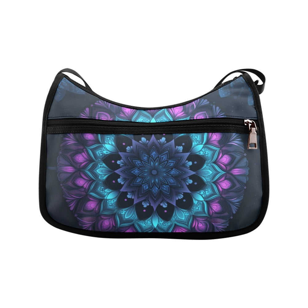 Blue And Purple Mandala Crossbody Bag - Offbeat Sweetie