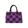 Purple Reign Plaid Boston Handbag
