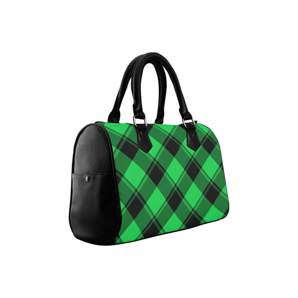 Lucky Green Plaid Boston Handbag