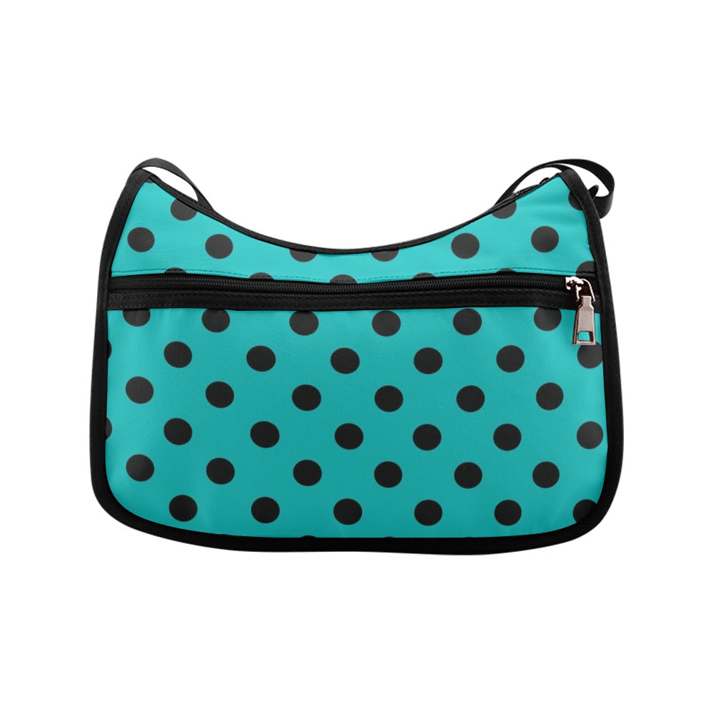 Pennyroyal Teal Polka Dot Crossbody Bag