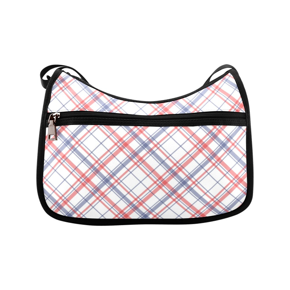 Candy Stripe Plaid Crossbody Bag