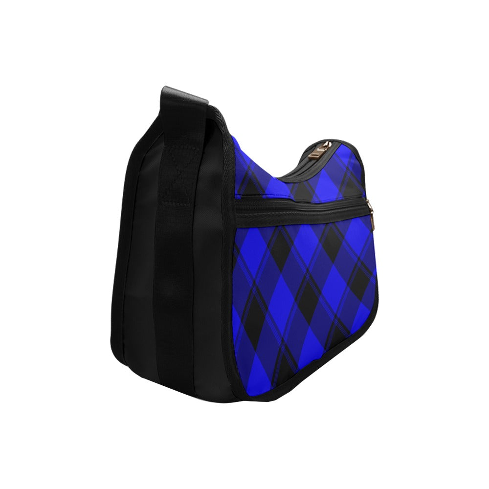 Vivid Blue Plaid Crossbody Bag