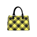 Sunny Yellow Plaid Boston Handbag