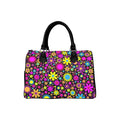 Funky Retro Flowers Boston Handbag - Offbeat Sweetie