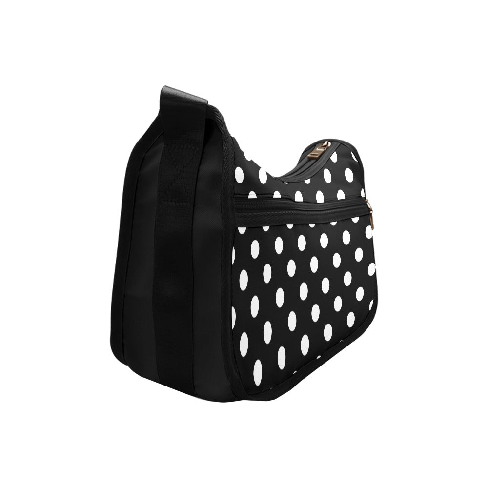 Paint It Black Polka Dot Crossbody Bag
