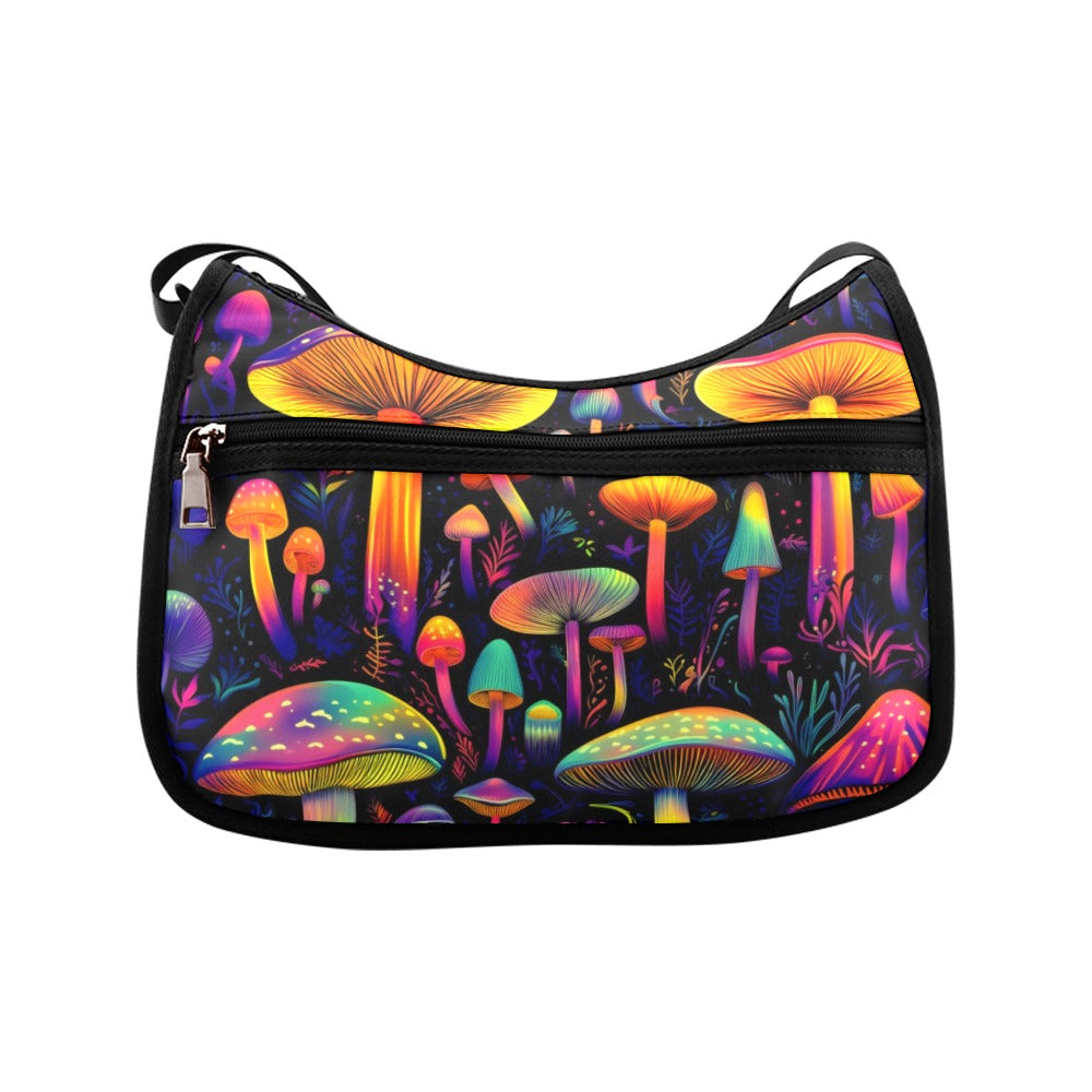 Neon Mushrooms Crossbody Bag - Offbeat Sweetie