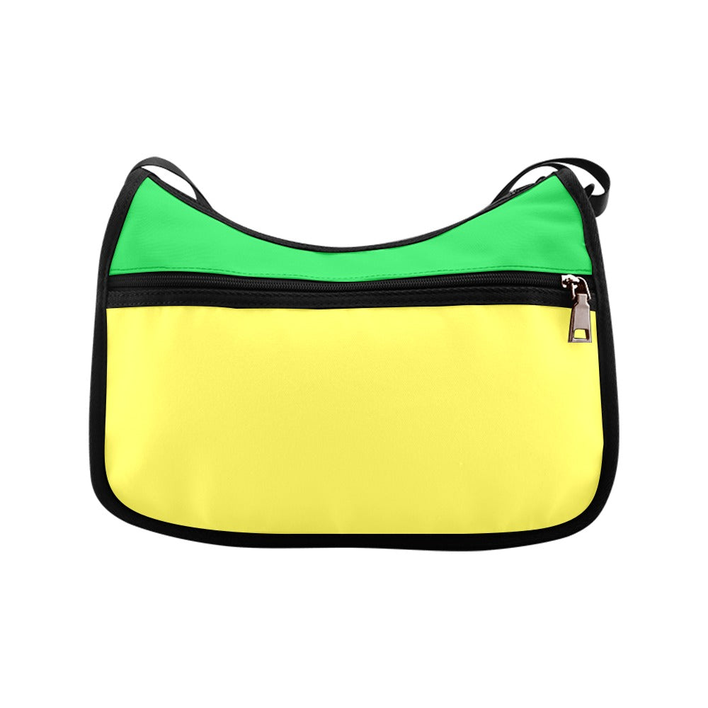 Yellow And Green Mismatch Crossbody Bag - Offbeat Sweetie
