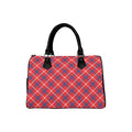 Cherry Red Plaid Boston Handbag
