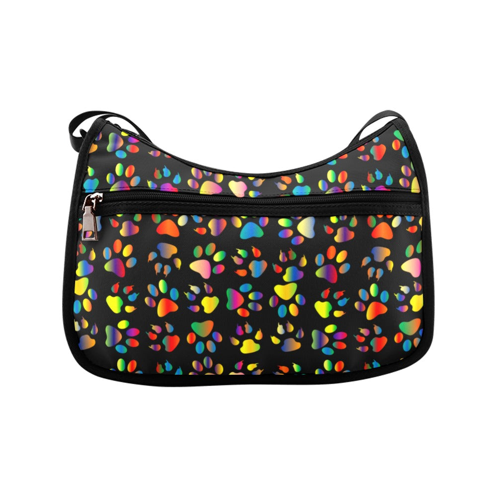 Rainbow Paw Prints Crossbody Bag - Offbeat Sweetie