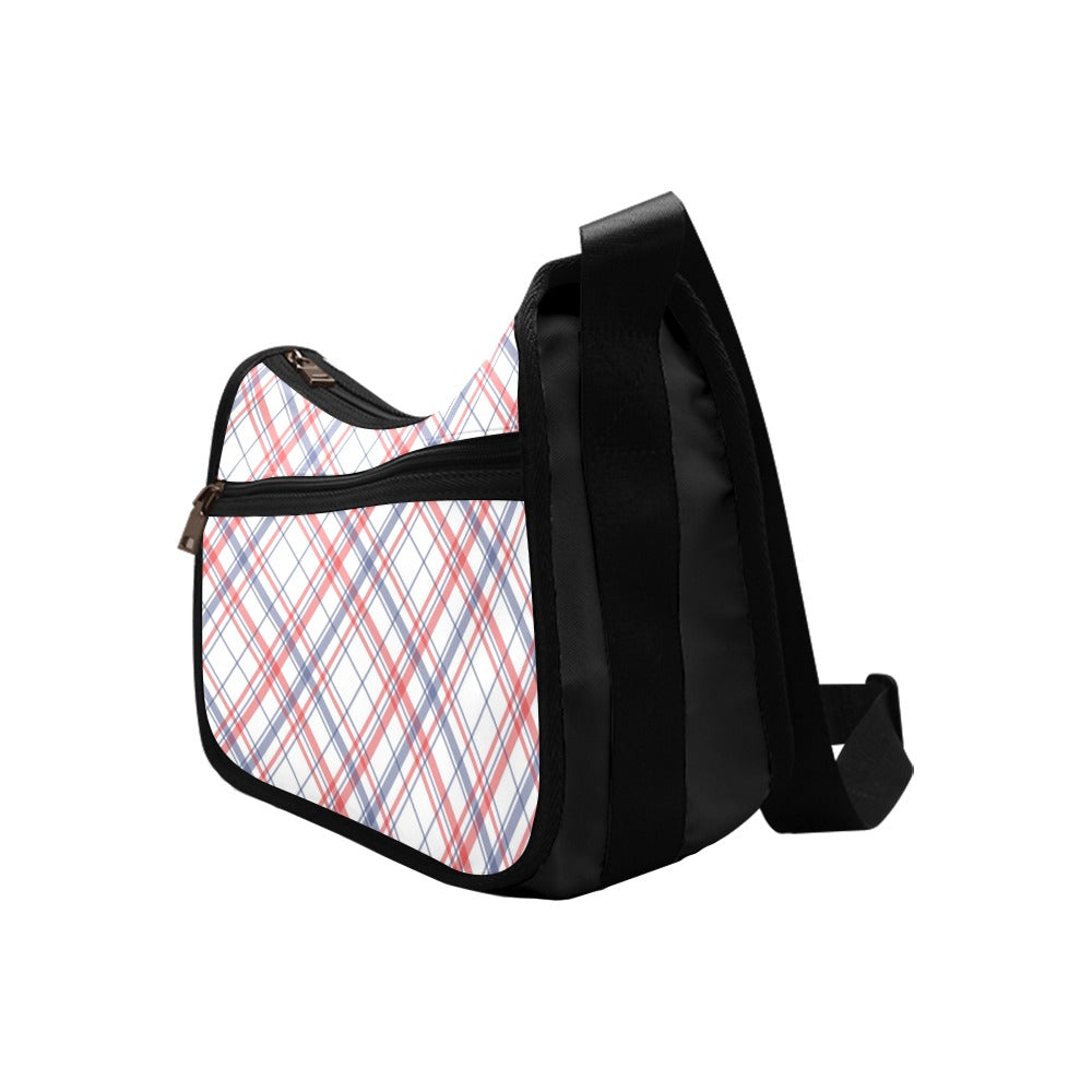 Candy Stripe Plaid Crossbody Bag