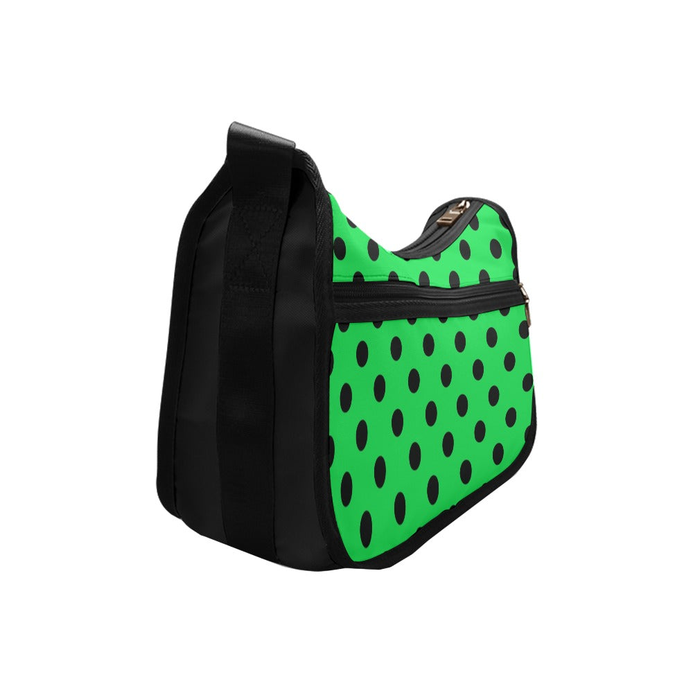 Lucky Green Polka Dot Crossbody Bag