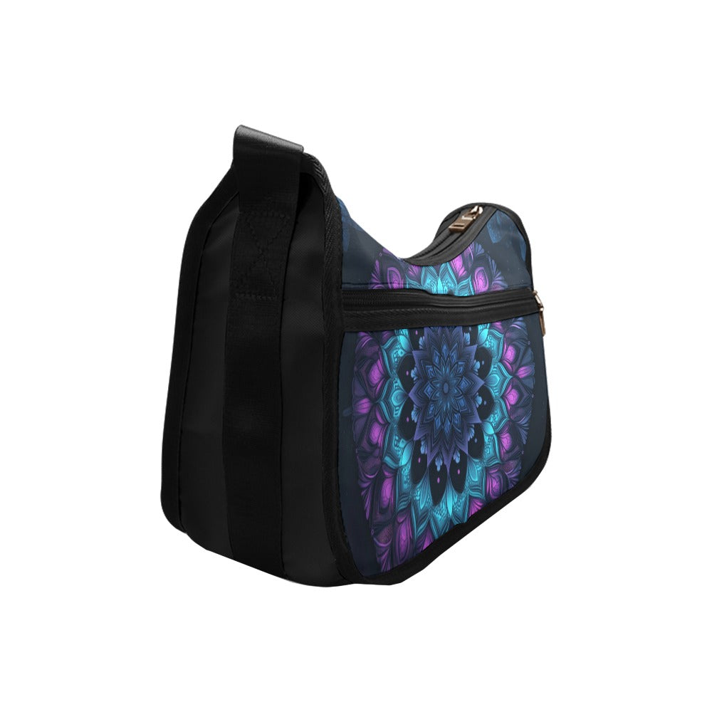 Blue And Purple Mandala Crossbody Bag - Offbeat Sweetie