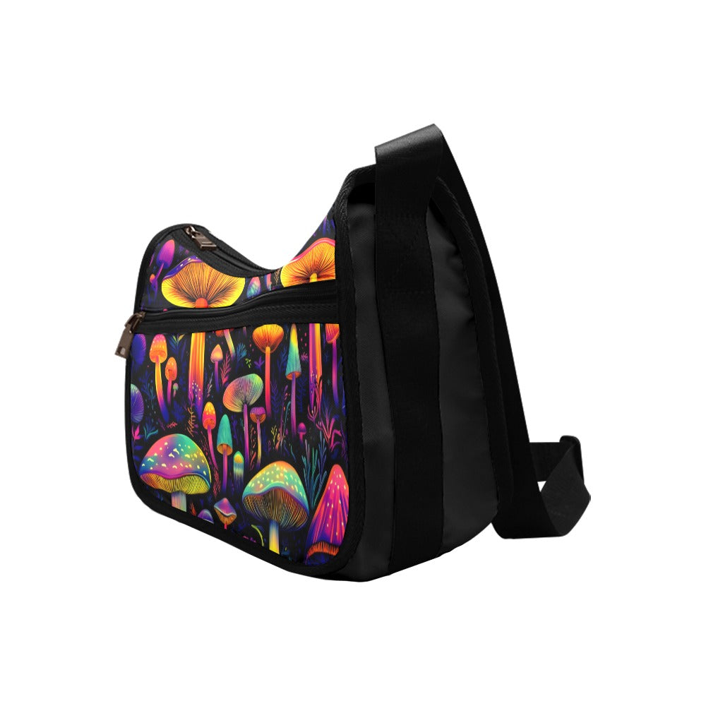 Neon Mushrooms Crossbody Bag - Offbeat Sweetie