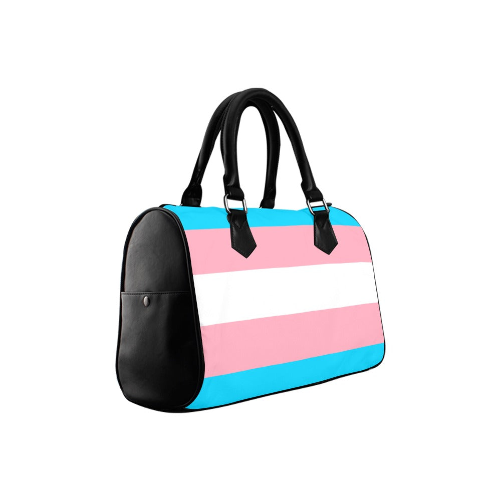 Trans Flag Boston Handbag - Offbeat Sweetie