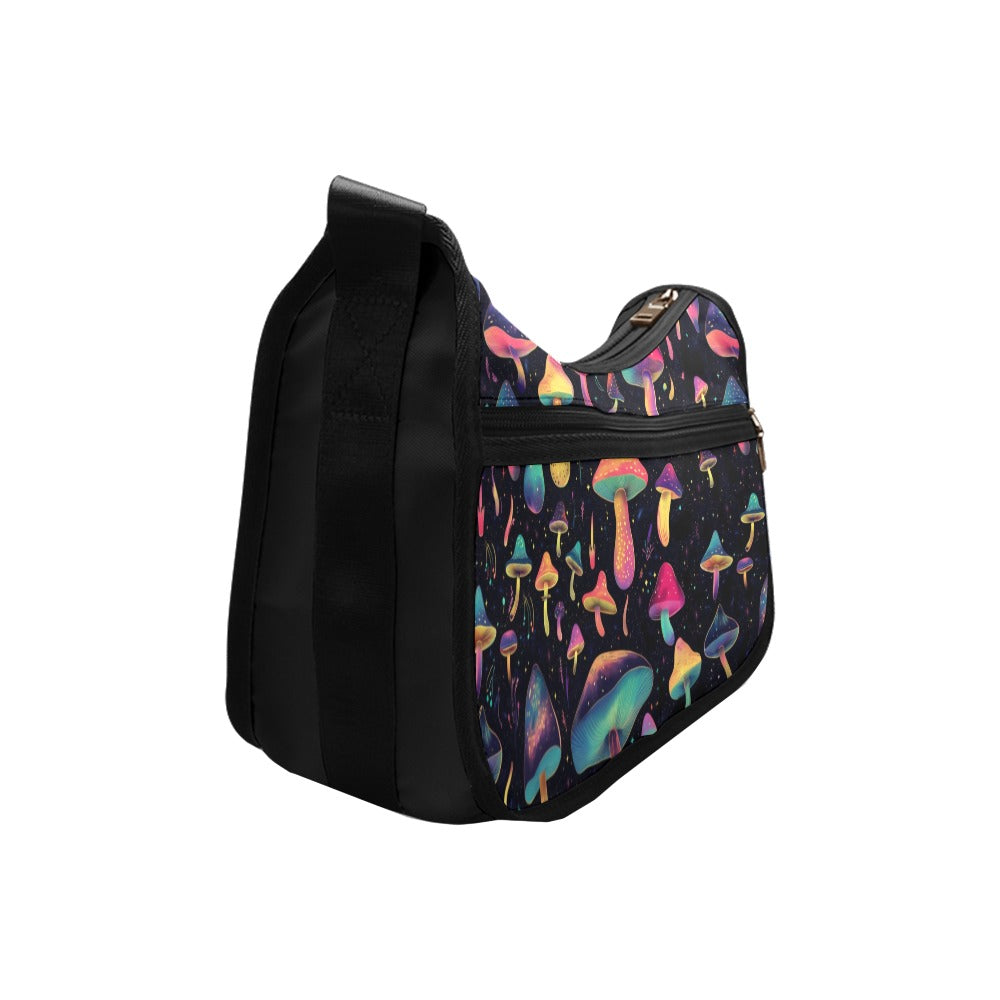 Cosmic Mushrooms Crossbody Bag - Offbeat Sweetie