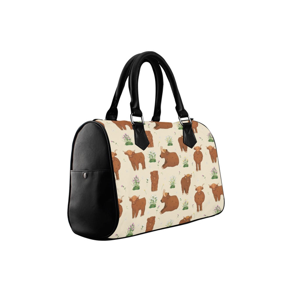 Highland Cows Boston Handbag