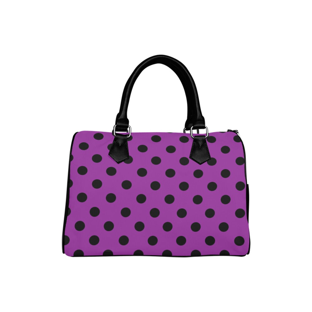 Purple Reign Polka Dot Boston Handbag