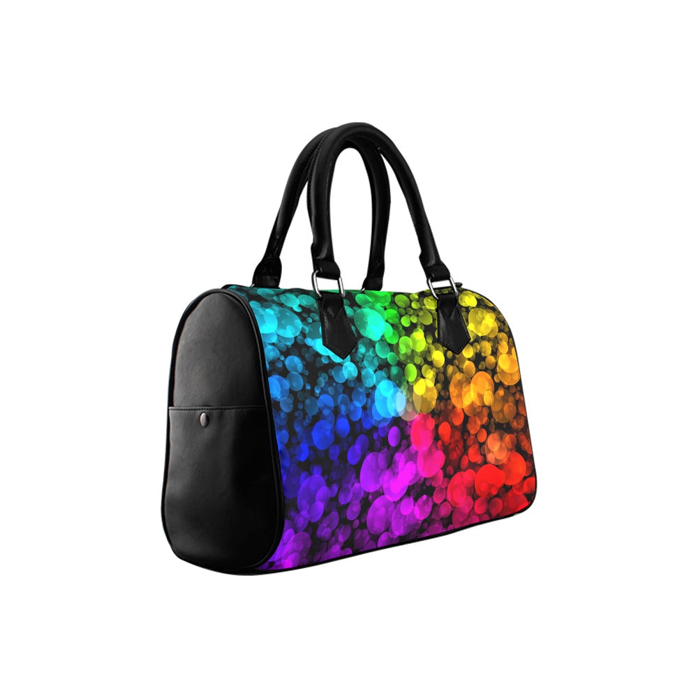 Rainbow Bubbles Boston Handbag - Offbeat Sweetie