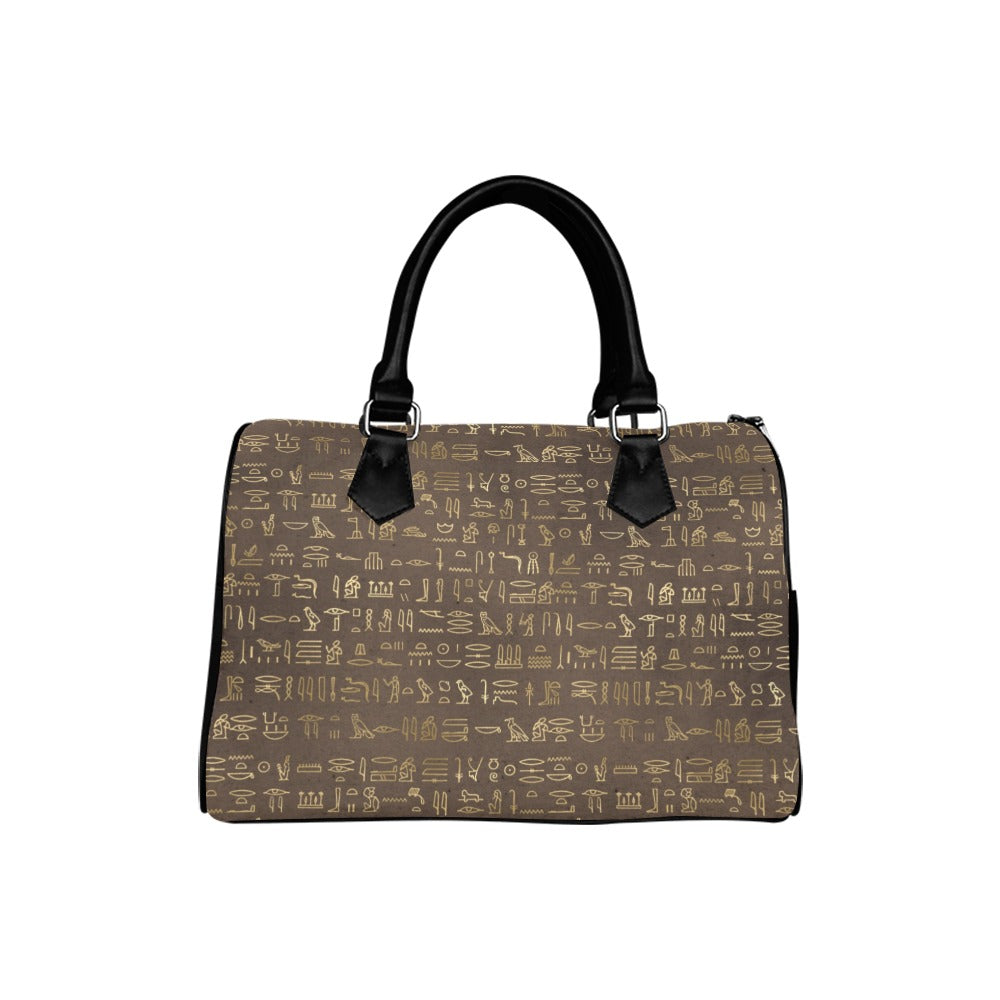 Hieroglyphics Boston Handbag - Offbeat Sweetie