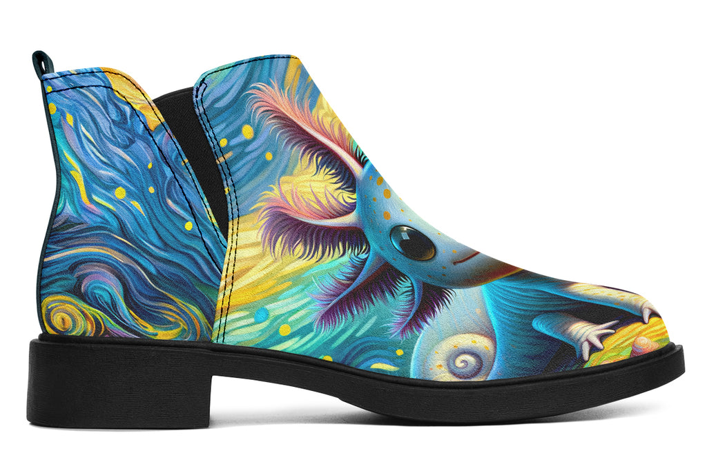 Adorable Axolotls Ankle Boots Offbeat Sweetie