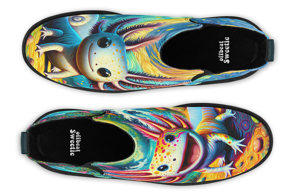 Adorable Axolotls Ankle Boots Offbeat Sweetie