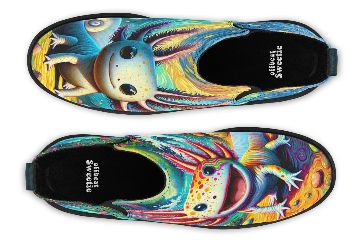 Adorable Axolotls Ankle Boots Offbeat Sweetie