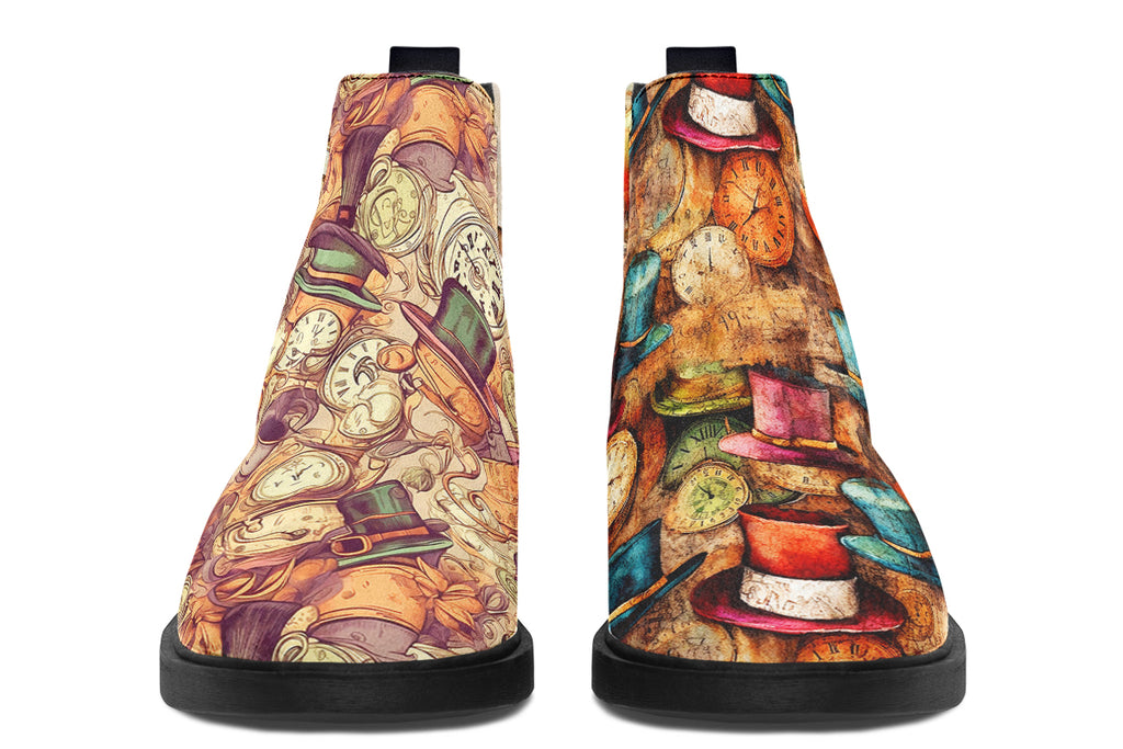 All Mad Here Ankle Boots Offbeat Sweetie