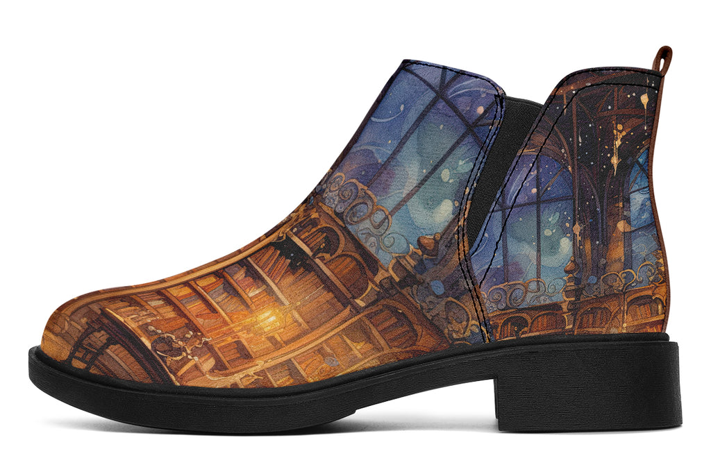 Bibliotheca Ankle Boots Black Sole Offbeat Sweetie