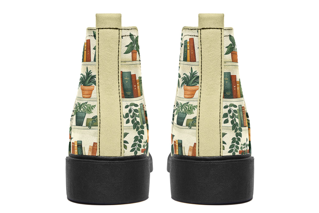 Books And Plants Ankle Boots Offbeat Sweetie