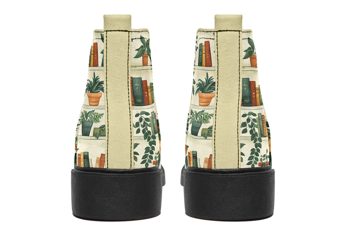 Books And Plants Ankle Boots Offbeat Sweetie