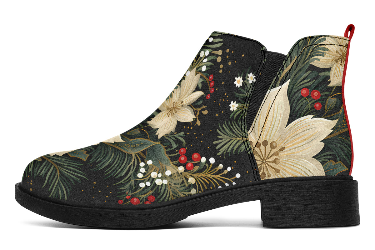 Christmas Flora Ankle Boots Black Sole Offbeat Sweetie
