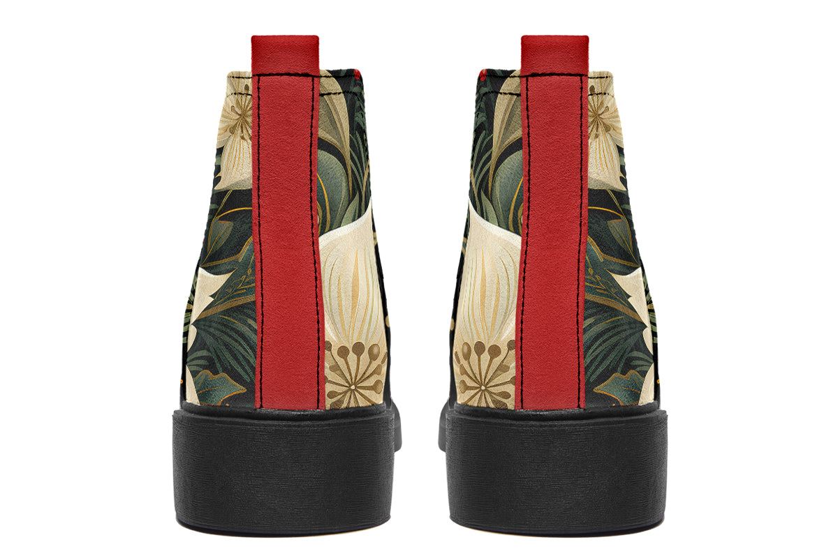 Christmas Flora Ankle Boots Offbeat Sweetie