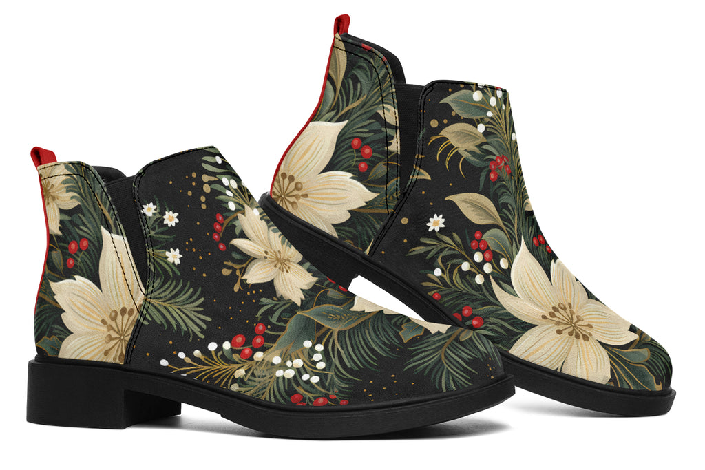 Christmas Flora Ankle Boots Offbeat Sweetie
