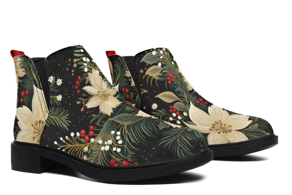 Christmas Flora Ankle Boots Offbeat Sweetie