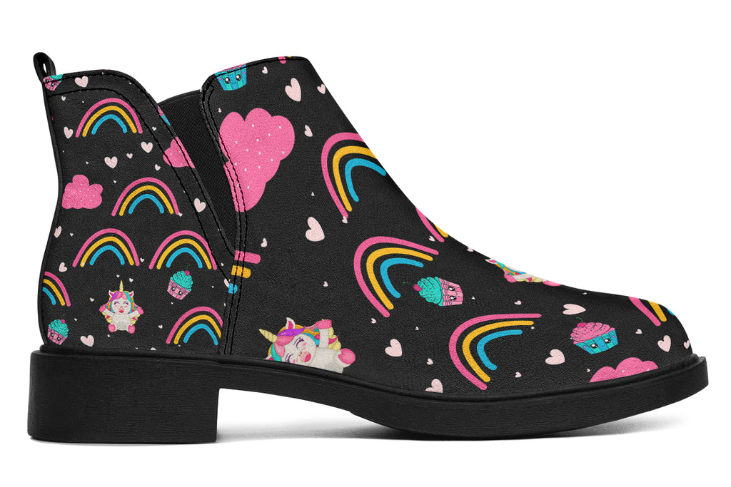 Cutesy Unicorns Ankle Boots Offbeat Sweetie