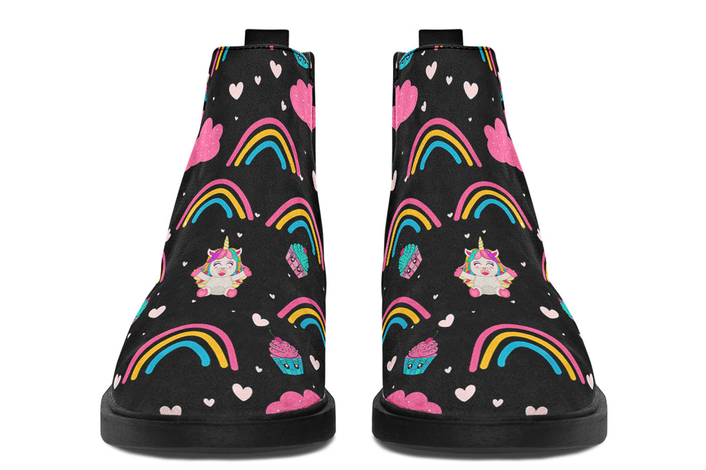 Cutesy Unicorns Ankle Boots Offbeat Sweetie