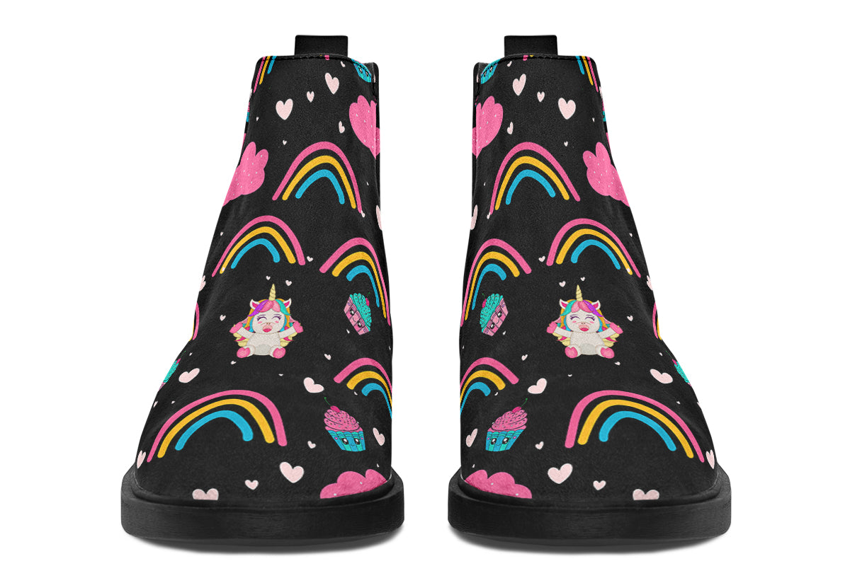 Cutesy Unicorns Ankle Boots Offbeat Sweetie