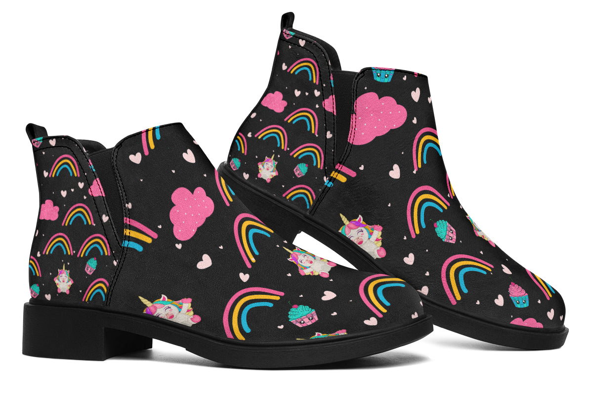 Cutesy Unicorns Ankle Boots Offbeat Sweetie